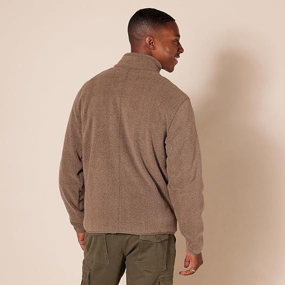 Brown Fleece Zip-Up Jacket image 5